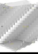 Mexen Lunar Duo 120 x 100 cm Left Hinged Shower Enclosure, Transparent, Gold - 834-120L-100P-50-00