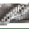 Mexen Lunar pentagonal right swing shower enclosure 100 x 80 cm, clear, chrome - 831-100P-080L-01-00-P