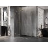 Mexen Lunar Duo pivot shower enclosure 85 x 70 cm, transparent, brushed gold - 834-085L-070P-55-00