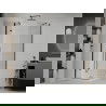 Mexen Roma hinged shower cubicle 100 x 100 cm, Transparent, Black + shower tray Flat, White - 854-100-100-70-00-4010B