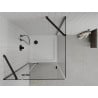 Mexen Roma pivot shower cabin 100 x 100 cm, transparent, black + Flat tray, white - 854-100-100-70-00-4010B