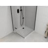 Mexen Roma pivot shower cabin 100 x 100 cm, transparent, black + Flat tray, white - 854-100-100-70-00-4010B