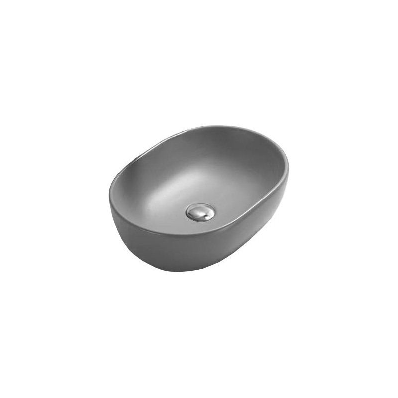 Mexen Viki countertop washbasin 48 x 35 cm, Light grey matt - 21054861