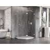 Mexen Lunar Pentagonal Right-Swing Shower Enclosure 100 x 80 cm, Transparent, White - 831-100P-080L-20-00-P