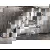 Mexen Lunar pentagonal right-hinged shower cabin 100 x 90 cm, transparent, white - 831-100P-090L-20-00-P