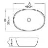 Mexen Viki countertop basin 48 x 35 cm, dark grey matte - 21054871