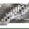 Mexen Lunar pentagonal right-hinged shower enclosure 100 x 100 cm, transparent, white - 831-100P-100L-20-00-P