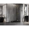 Mexen Lunar Pentagonal Right Hinged Shower Enclosure 80 x 80 cm, Transparent, Gold - 831-080P-080L-50-00-P
