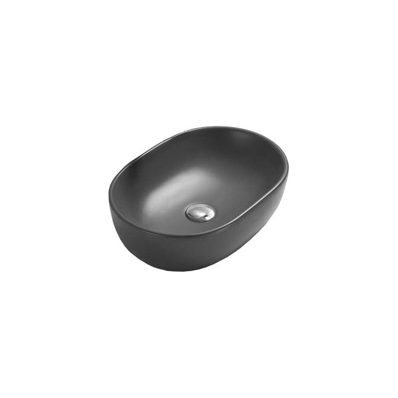 Mexen Viki countertop washbasin 48 x 35 cm, dark gray matte - 21054871