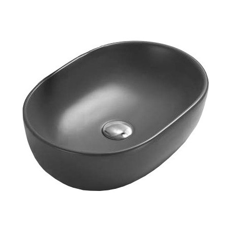 Mexen Viki countertop washbasin 48 x 35 cm, dark gray matte - 21054871