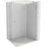 Mexen Lunar pentagonal shower enclosure, right hinged 100 x 80 cm, transparent, gold - 831-100P-080L-50-00-P