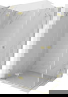 Mexen Lunar Duo left swing shower cabin 105 x 75 cm, transparent, brushed gold - 834-105L-075P-55-00