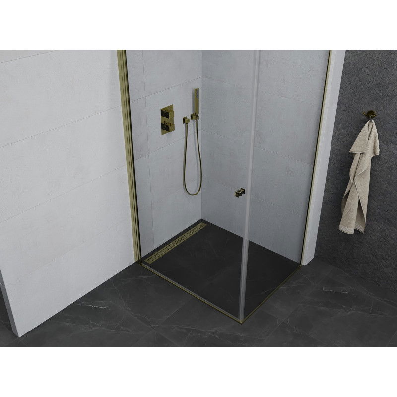 Mexen Pretoria shower cabin swing door 70 x 100 cm, transparent, gold - 852-070-100-50-00