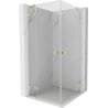 Mexen Lunar Duo Swing Shower Cabin 115 x 115 cm, Transparent, Brushed Gold - 834-115L-115P-55-00