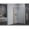 Mexen Pretoria hinged shower cabin 90 x 100 cm, transparent, gold - 852-090-100-50-00