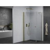 Mexen Pretoria swing shower cabin 90 x 100 cm, transparent, gold - 852-090-100-50-00