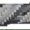 Mexen Pretoria hinged shower cubicle 80 x 80 cm, Transparent, Gold - 852-080-080-50-00