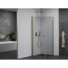Mexen Pretoria swing shower cabin 80 x 80 cm, transparent, gold - 852-080-080-50-00