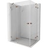Mexen Lunar Duo pivot shower enclosure 80 x 75 cm, transparent, rose gold - 834-080L-075P-60-00