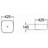 Mexen Vera above-counter sink 42 x 42 cm, white - 21074100