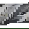 Mexen Pretoria hinged shower cubicle 70 x 70 cm, Transparent, Black - 852-070-070-70-00