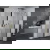 Mexen Pretoria hinged shower cubicle 70 x 70 cm, Transparent, Black - 852-070-070-70-00