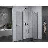 Mexen Pretoria swing shower cabin 80 x 80 cm, transparent, black - 852-080-080-70-00