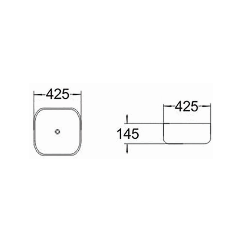 Mexen Vera countertop washbasin 42 x 42 cm, gold/black - 21074177