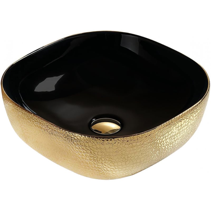 Mexen Vera countertop washbasin 42 x 42 cm, Gold/Black - 21074177