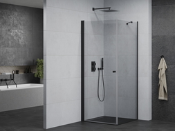 Mexen Pretoria hinged shower cubicle 90 x 90 cm, Transparent, Black - 852-090-090-70-00