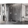 Mexen Lunar L Duo Hinged Shower Enclosure 90 x 75 cm, Transparent, White - 834L-090L-075P-20-00