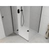 Mexen Roma shower enclosure pivot 120 x 80 cm, transparent, black + Flat shower tray, white - 854-120-080-70-00-4010B