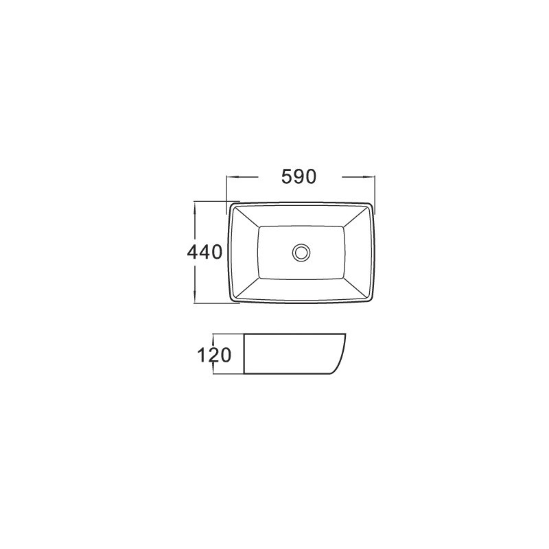 Mexen Ana countertop basin 59 x 44 cm, white - 21095900