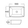 Mexen Ana countertop basin 59 x 44 cm, white - 21095900