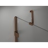 Mexen Lunar Duo Shower Enclosure with Swing Door, Left 115 x 105 cm, Transparent, Rose Gold - 834-115L-105P-60-00