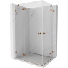 Mexen Lunar Duo Shower Enclosure with Swing Door, Left 115 x 105 cm, Transparent, Rose Gold - 834-115L-105P-60-00