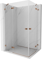 Mexen Lunar Duo Shower Enclosure with Swing Door, Left 115 x 105 cm, Transparent, Rose Gold - 834-115L-105P-60-00
