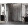 Mexen Lunar Duo shower enclosure hinged 120 x 120 cm, transparent, rose gold - 834-120L-120P-60-00