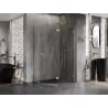 Mexen Lunar Pentagonal Right-Hinged Shower Enclosure 100 x 90 cm, Transparent, Gold - 831-100P-090L-50-00-P