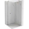 Mexen Lunar pentagonal right swing shower cabin 100 x 100 cm, transparent, gold - 831-100P-100L-50-00-P