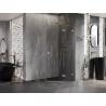 Mexen Lunar pentagonal right swing shower cabin 100 x 100 cm, transparent, gold - 831-100P-100L-50-00-P