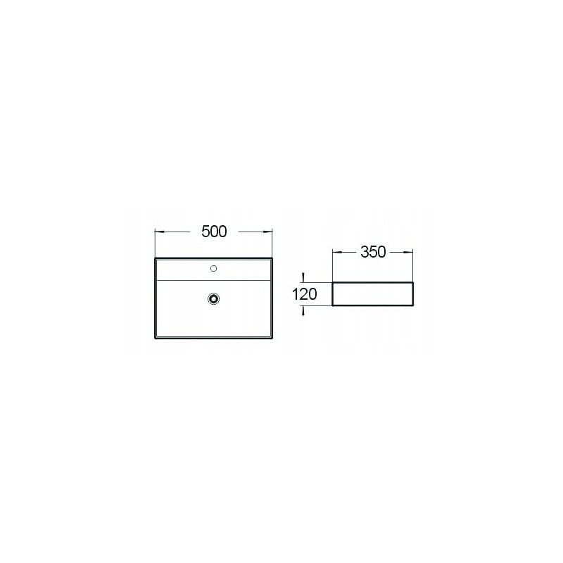 Mexen Blanca countertop sink 50 x 35 cm, white - 21105000