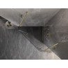 Mexen Lunar right open pentagonal shower enclosure 90 x 90 cm, transparent, brushed gold - 831-090P-090L-55-00-P