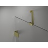 Mexen Lunar right open pentagonal shower enclosure 90 x 90 cm, transparent, brushed gold - 831-090P-090L-55-00-P