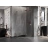 Mexen Lunar Pentagonal Right-Pivot Shower Enclosure 90 x 80 cm, Transparent, Rose Gold - 831-090P-080L-60-00-P