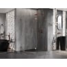 Mexen Lunar Pentagonal Right-Pivot Shower Enclosure 90 x 80 cm, Transparent, Rose Gold - 831-090P-080L-60-00-P