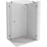 Mexen Lunar Pentagonal Right-Pivot Shower Enclosure 90 x 80 cm, Transparent, Rose Gold - 831-090P-080L-60-00-P