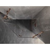 Mexen Lunar pentagonal right swing shower cabin 100 x 80 cm, transparent, rose gold - 831-100P-080L-60-00-P