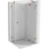 Mexen Lunar pentagonal right-hinged shower cabin 100 x 100 cm, transparent, rose gold - 831-100P-100L-60-00-P