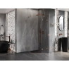 Mexen Lunar pentagonal right hinged shower cabin 90 x 90 cm, transparent, brushed copper - 831-090P-090L-65-00-P